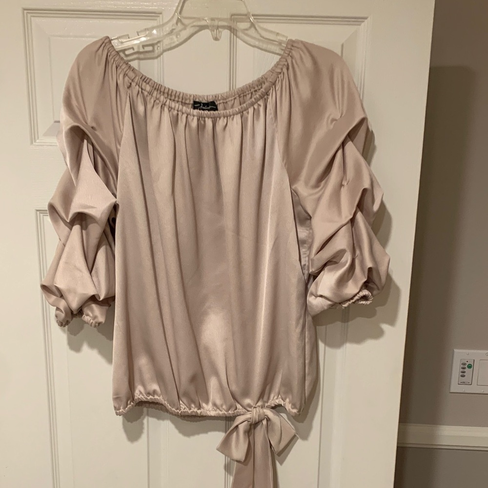 Elegant Cream Off-Shoulder Women's Top